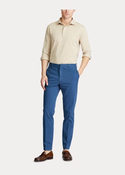 Pantalones De Traje Polo Ralph Lauren Hombre Azules - Stretch Chino - OJYRU2975